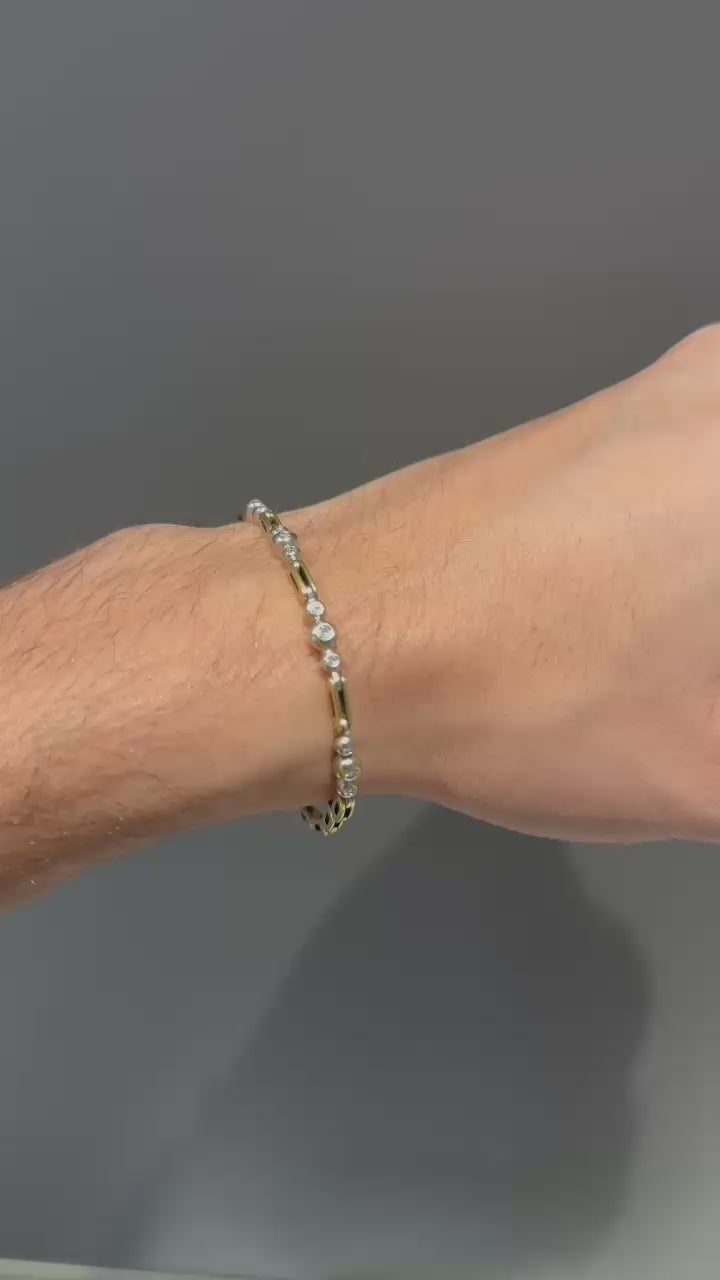 Pulseira de Ouro e Diamantes