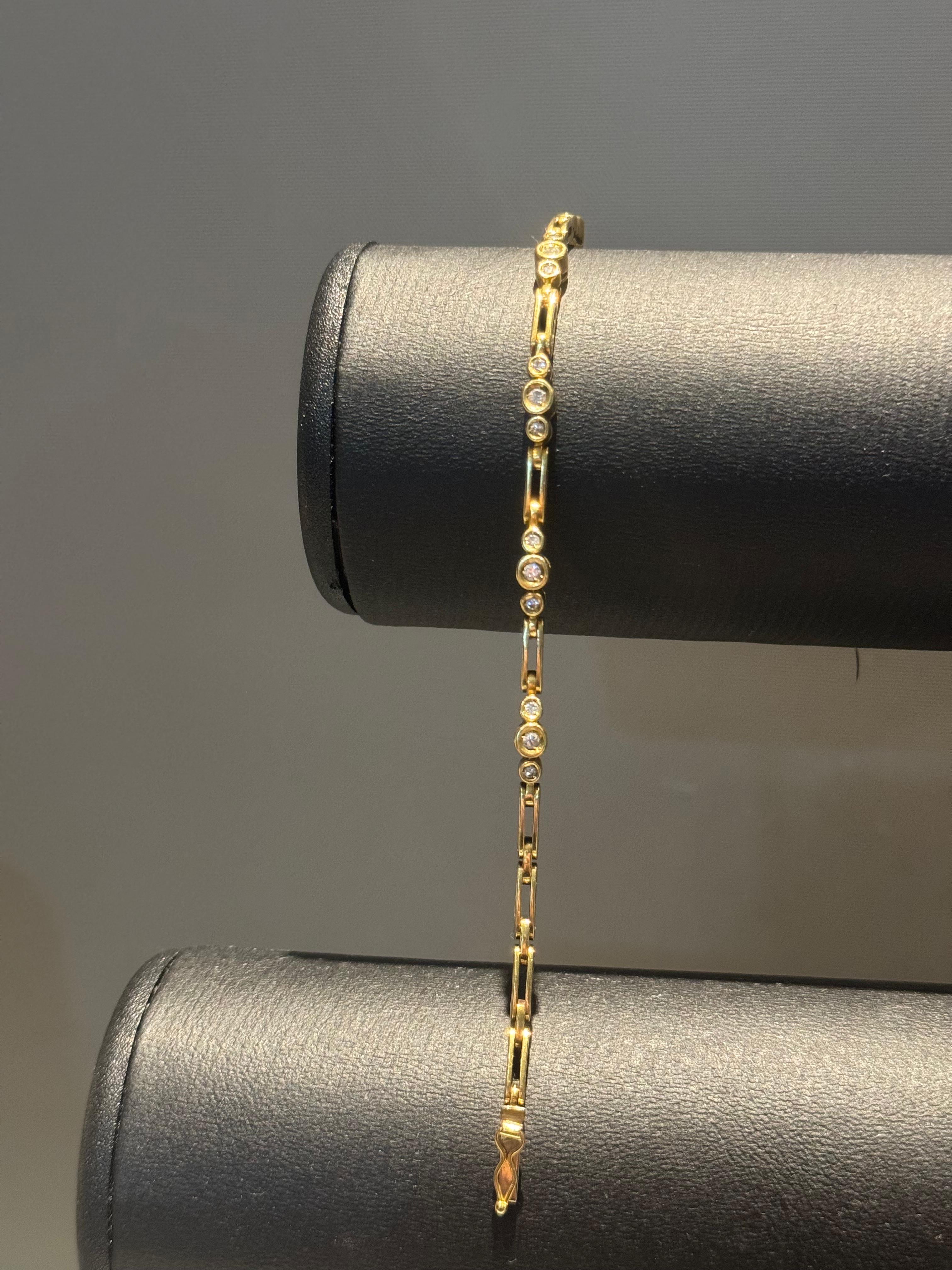Pulseira de Ouro e Diamantes
