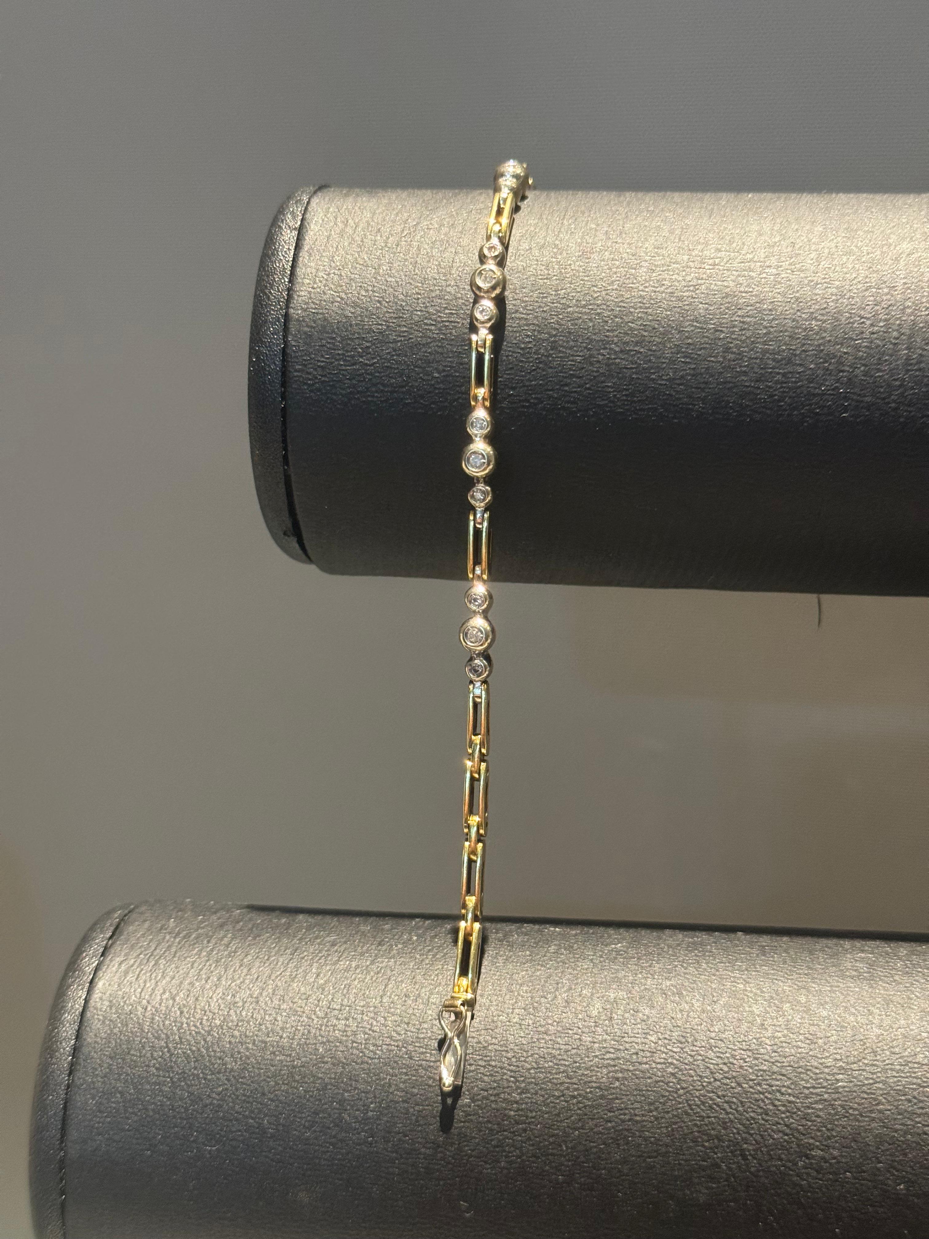 Pulseira de Ouro e Diamantes