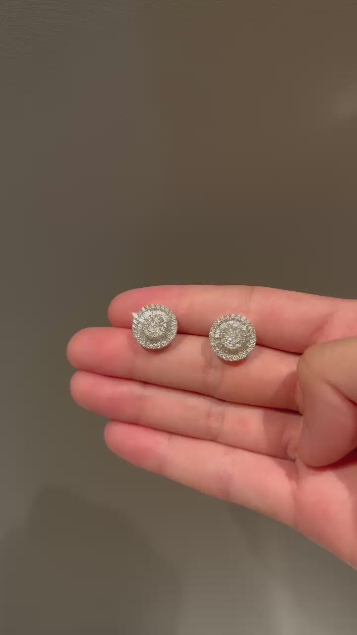 Brinco em Ouro Branco e Diamantes