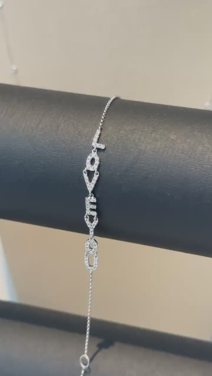 Pulseira de Ouro e Diamantes